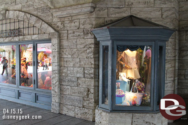 Easter displays in the store windows as you enter.