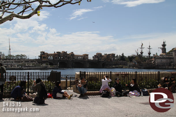 Guests camped out for the 2:30 Fashionable Easter.  It was about noon at this point.