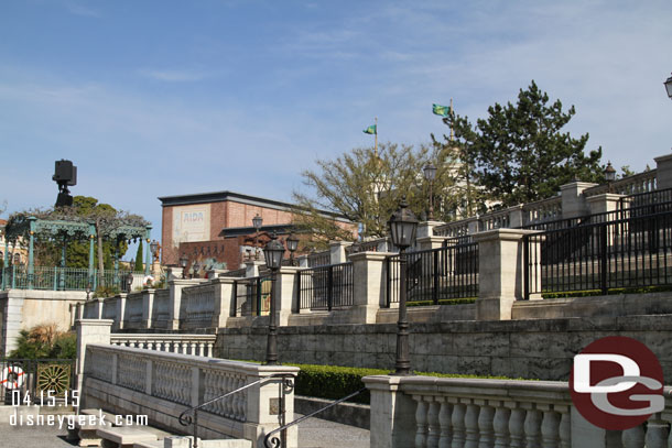 Terraced viewing for the shows on the harbor