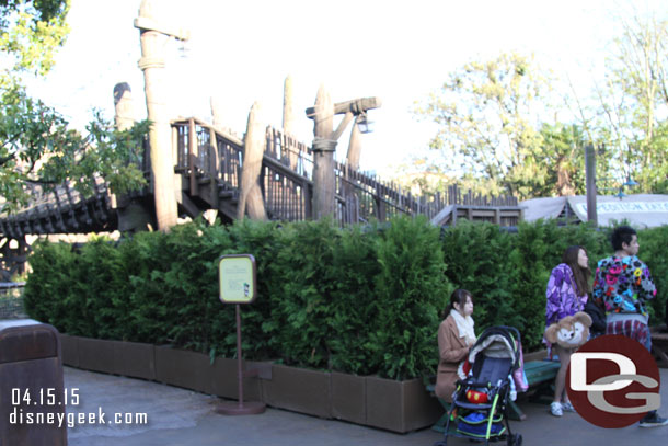 The Transit Steamer Line was closed for renovation and walls were up on the bridge.