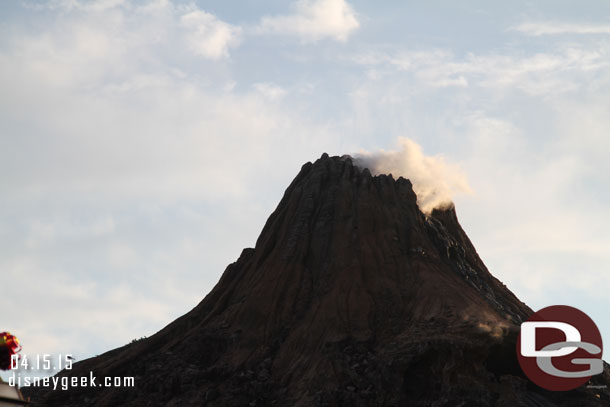 An eruption about to occur.