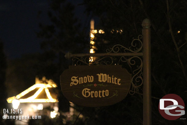 After the parade walked through Snow White Grotto