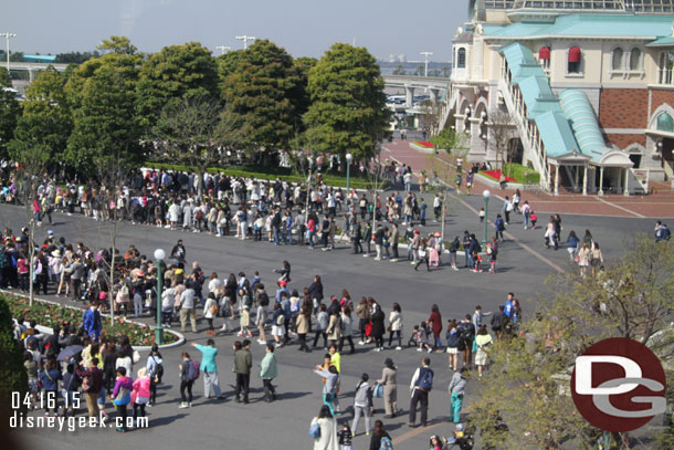 We arrived at Disneyland just before opening.  The longest line we had seen this trip, but still nothing compared to what I had seen online prior to visiting.