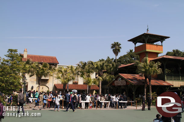 Back in Adventureland the queue for the Jungle Cruise is substantially longer today than days past already.