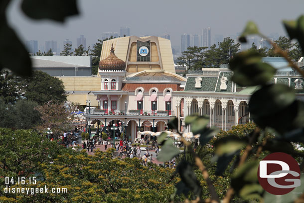 A closer look toward Tomorrowland with Tokyo in the background