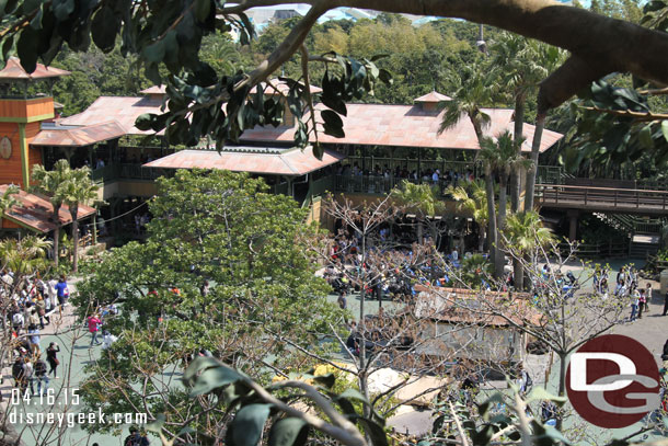 Looking down to Adventureland