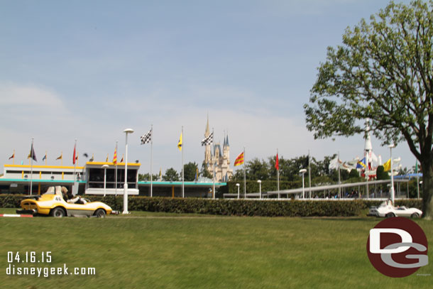 Cinderella Castle in the distance.