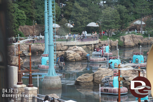 The Aquatopia was down and they were evacuating the stranded guests.