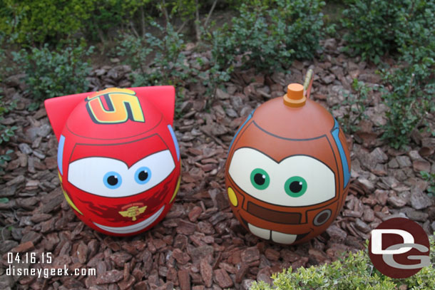 Mater and Lighning Eggs by the Raceway