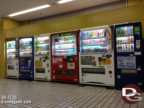 Plenty of vending machines in the bus terminal.