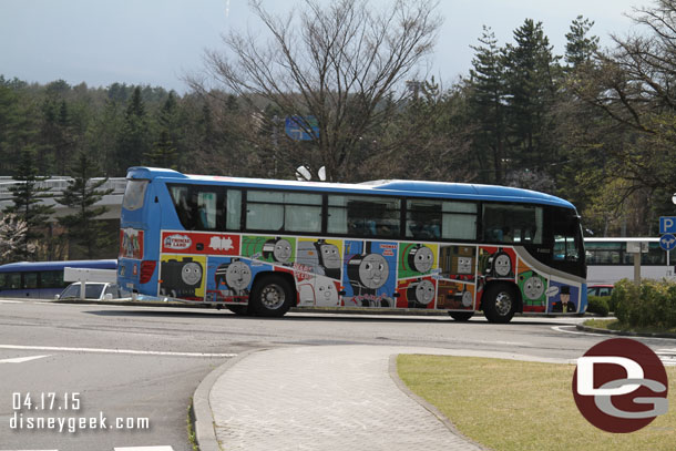 Thomas Land bus.. guessing an amusement park nearby.