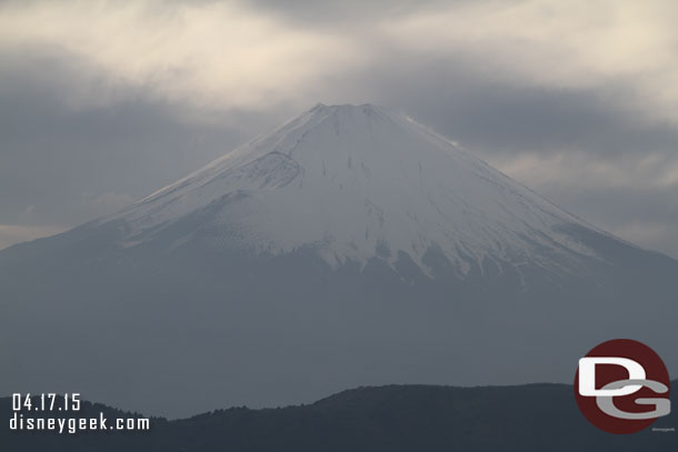 Finally an ok picture of the mountain showing its famous cone shape.