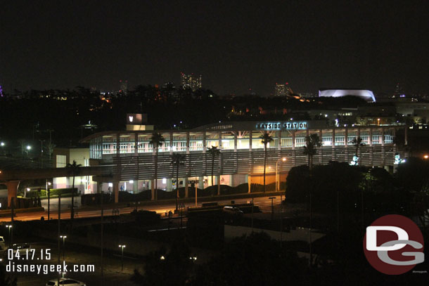 Back in our room a look outside.  Bayside Station around 10:30pm