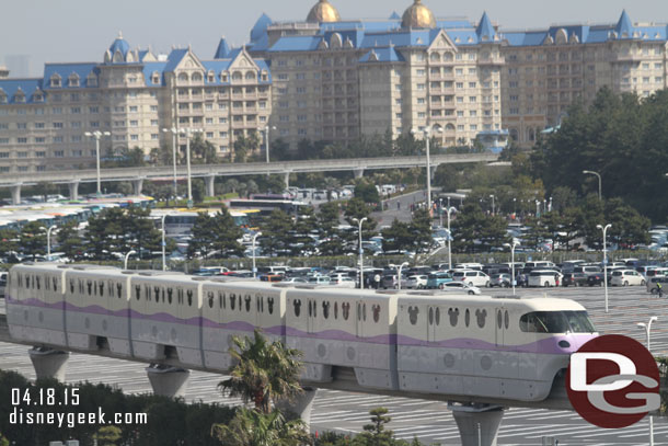 Another approaching with the Disneyland Hotel in the background.