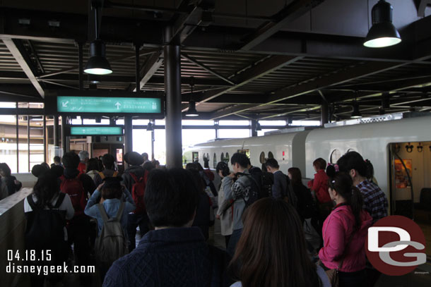 A fair number of guests heading to the park still.