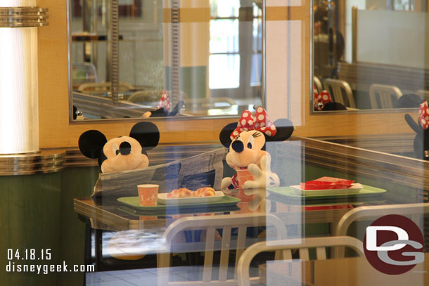 Mickey and Minnie had a table already though.