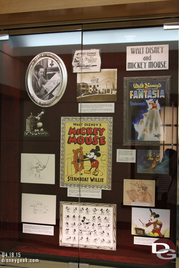 A display case with more memorabilia 