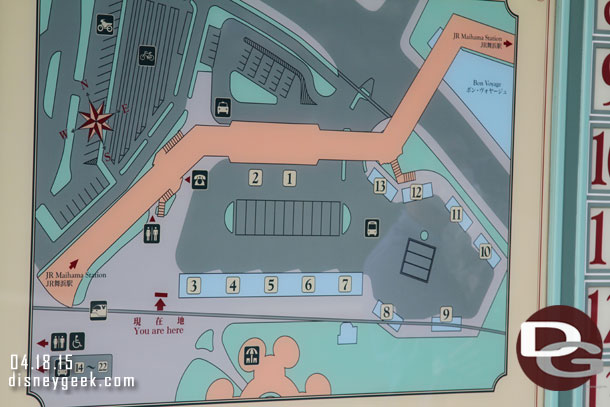 The bus terminal map