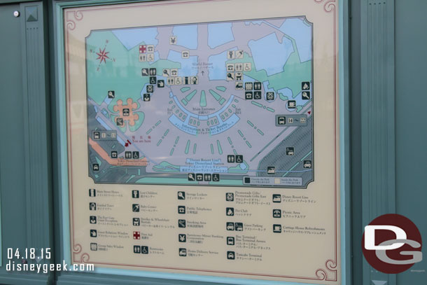 A larger map of the park entrance area