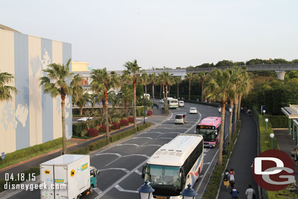 Passing over the road below on my way toward Bon Voyage and the Gateway station