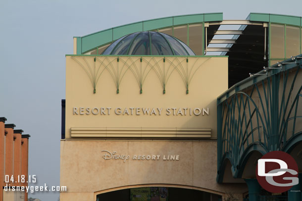 Where I was heading the Disney Resort Line Gateway Station