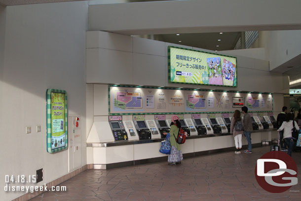 Ticket kiosks at the station.