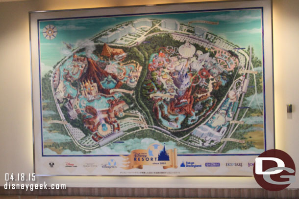 A Disneyland map at the station.