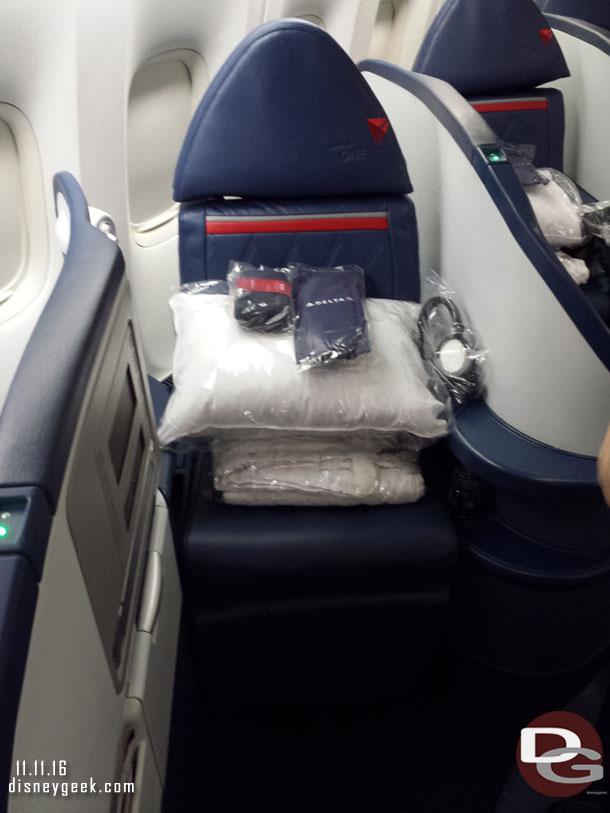 We boarded just after 9am.  Here is my seat for the next 11 hours plus.