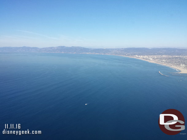 Looking North at the California Coast.