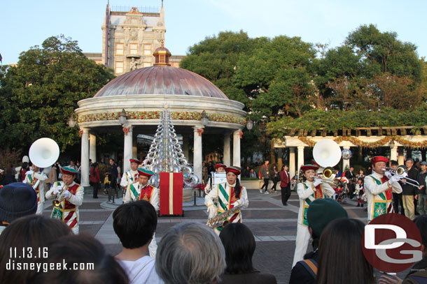 The DisneySea Band was out performing Christmas songs. I caught the last song only.