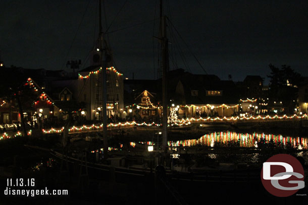 Looking toward Cape Code which was lit up with Christmas lights this evening.
