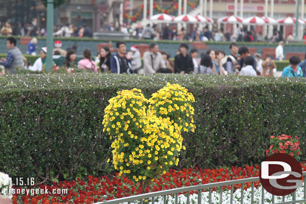 Mickey plants in the Central Plaza