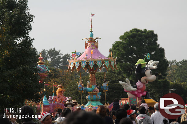 Caught up to the end of the parade as it worked its way toward Toontown.