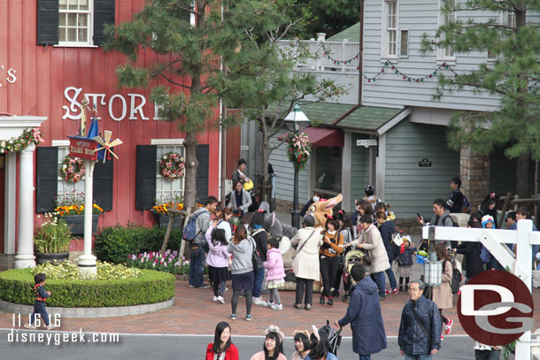 Guests around Thumper who was greeting in the Cape Cod area.