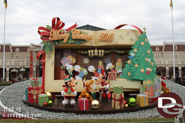 Christmas Fantasy photo op as you enter the park.