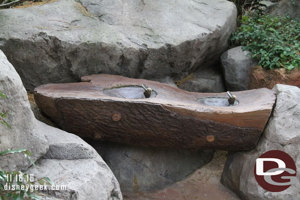 A drinking fountain in Critter Country.