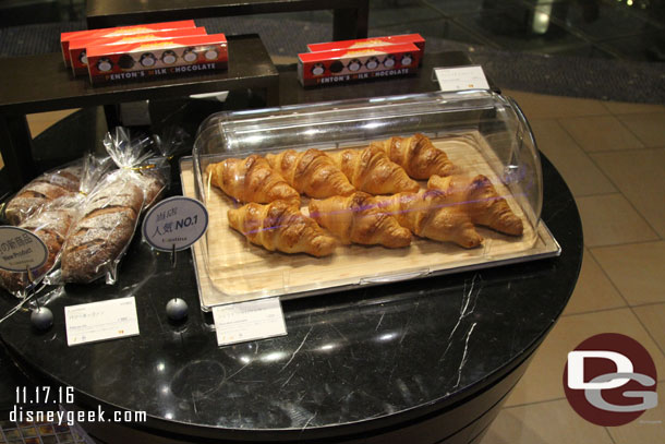 Croissants available for purchase.
