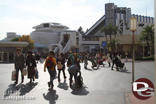 Walking through Tomorrowland.