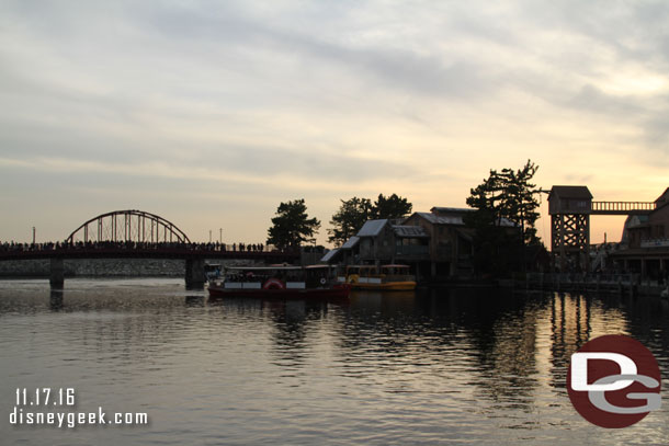 Sunset coming on our final day in the parks.