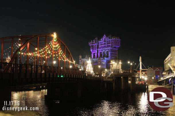 Looking back at the bridge and American Waterfront.