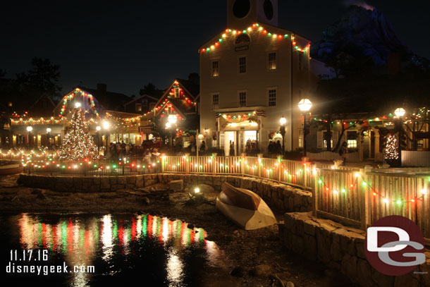 The Cape Cod waterfront decked out for Christmas.