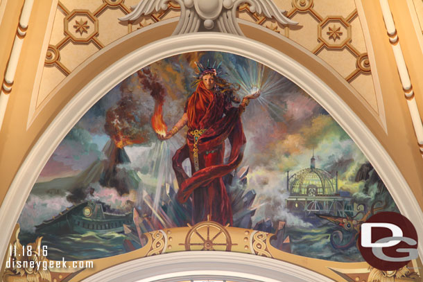 A closer look at the artwork around the central dome