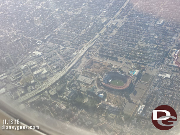 The LA Memorial Coliseum and in the bottom left corner where I work.