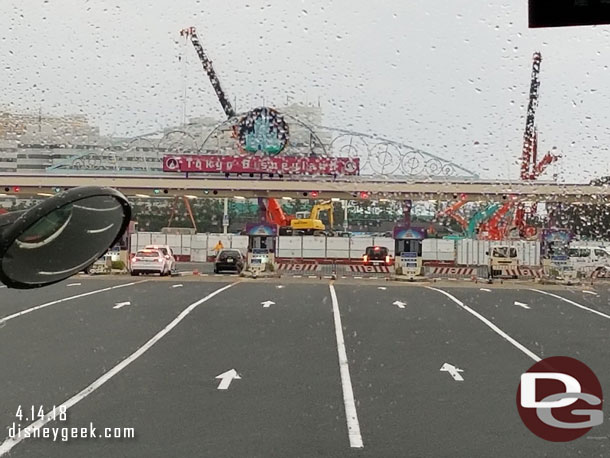 Passing the Tokyo Disneyland parking entrance.