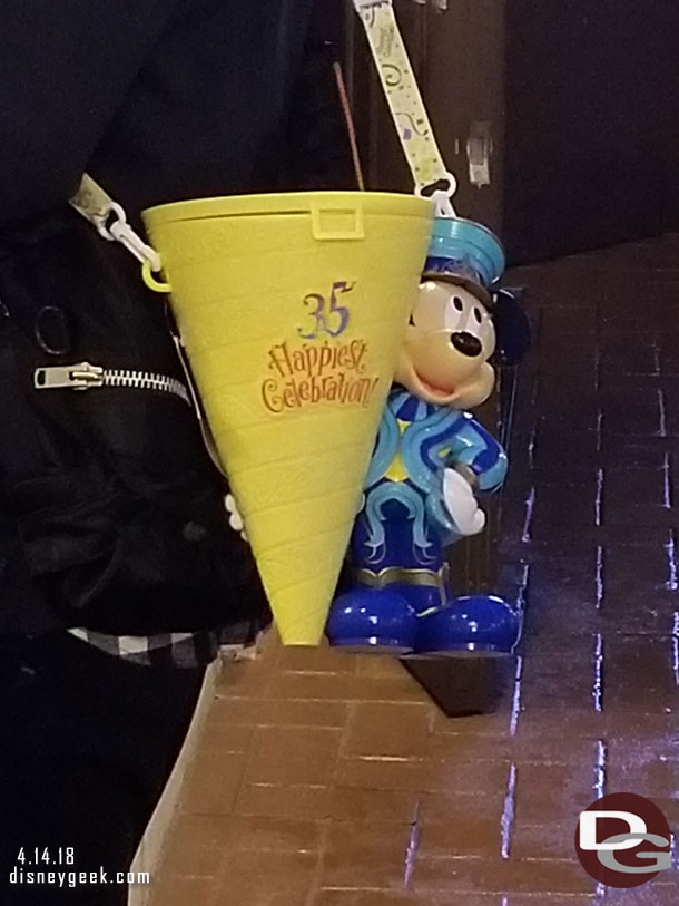 Spotted someone with a 35th Anniversary Popcorn Bucket.