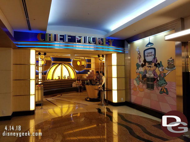 The entrance for Chef Mickey