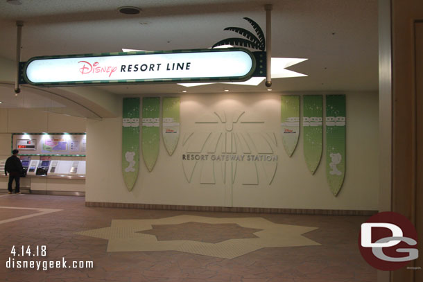 Most were walking to the JR Station so when I turned for the Disney Resort Line it was empty.