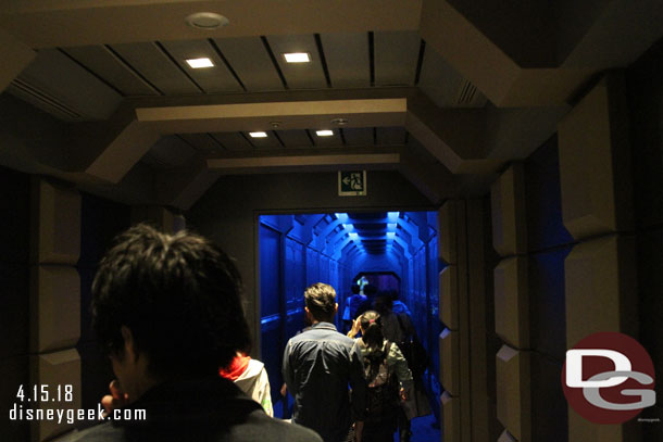 Exiting the attraction.  Still took about 20 minutes from entering the queue until I was leaving the building.