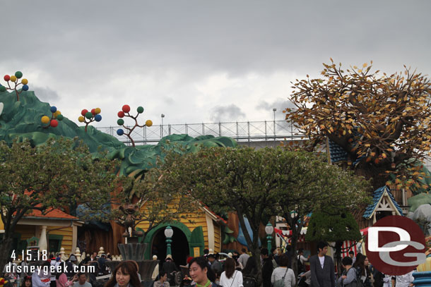 Some of the construction looms over Toon Town, wonder if they will get more hills?