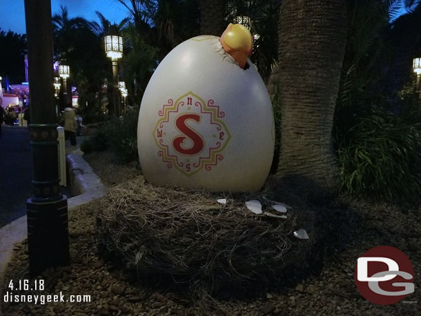 An egg outside Sindbad's Storybook Voyage